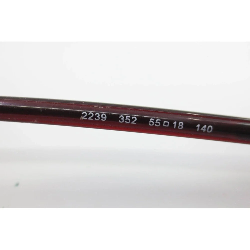 Sferoflex 2239 352 Burgundy Metal Rectangular Eyeglasses Frames 55-18-140